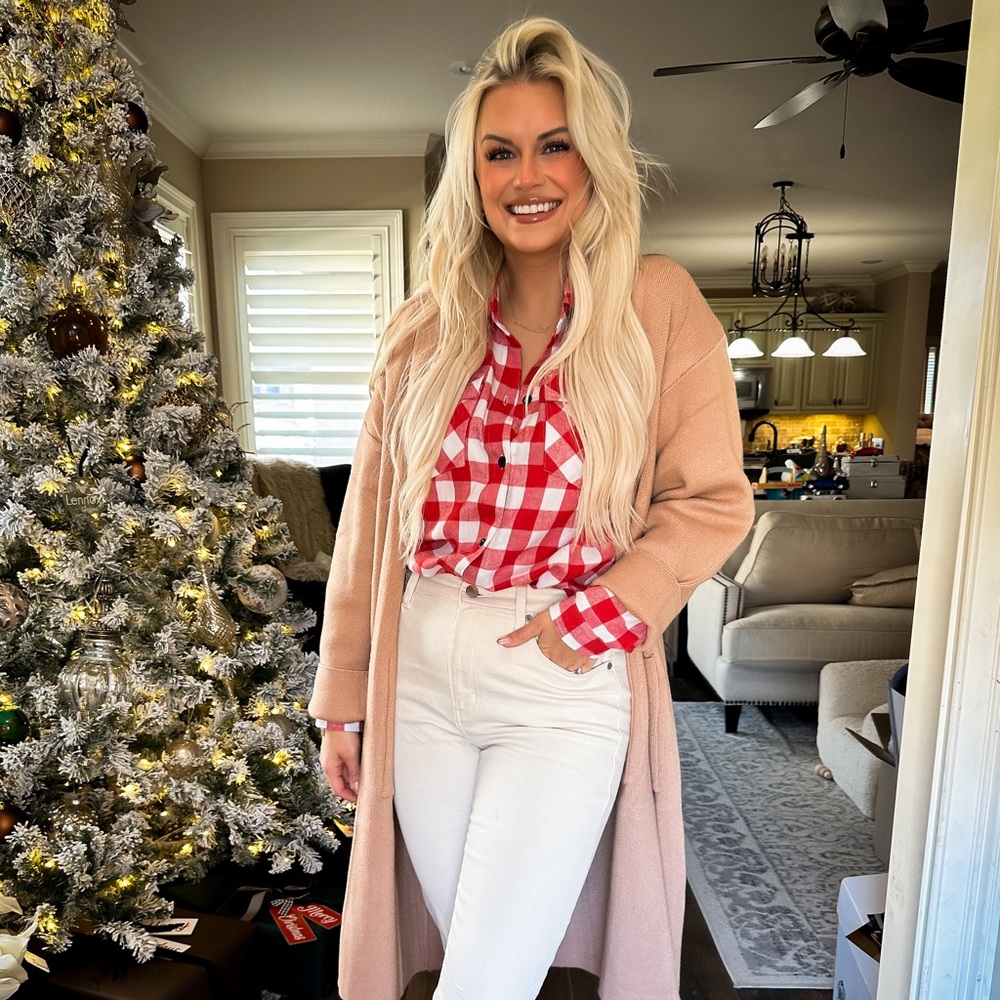 Red/white plaid flannel